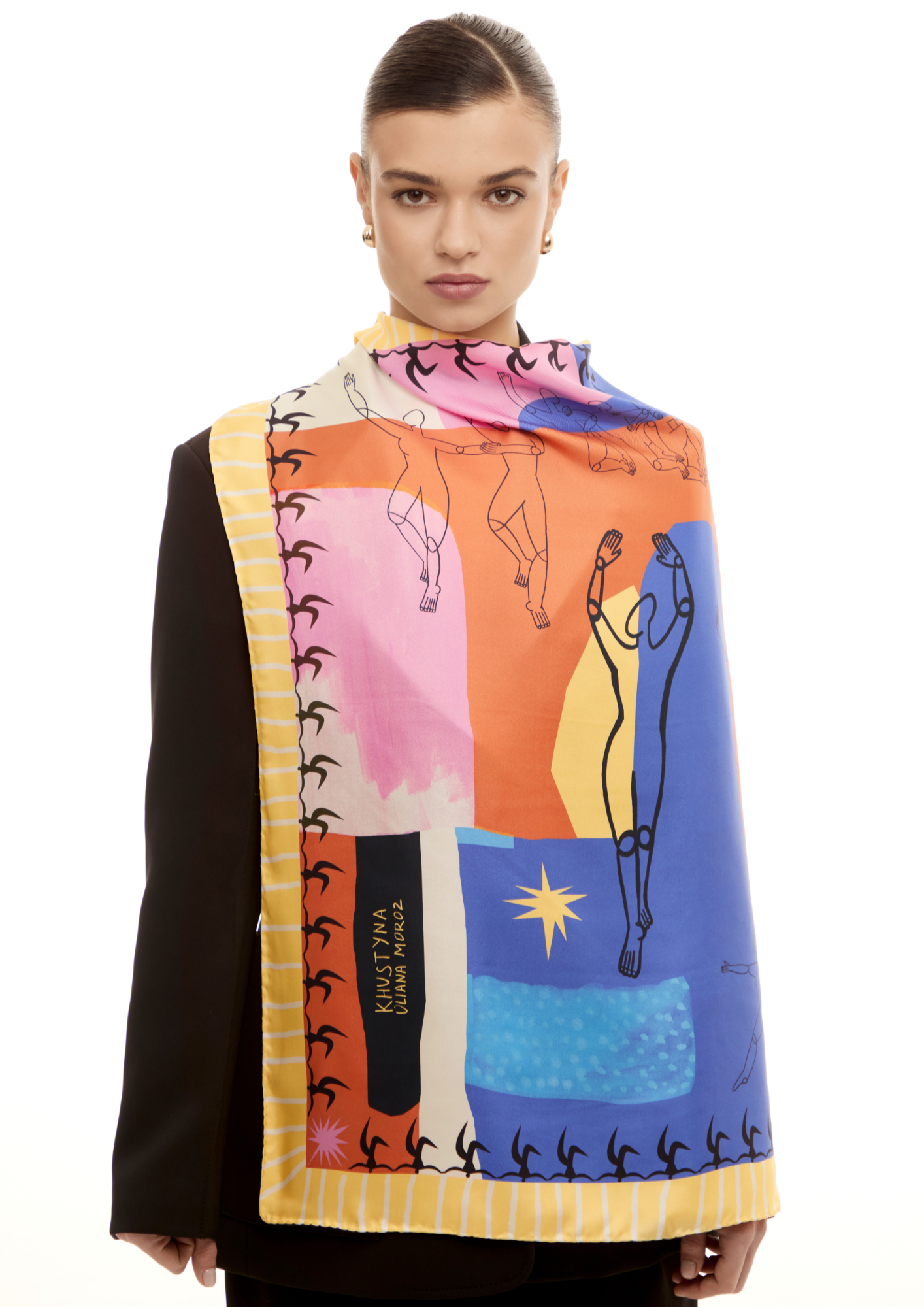 Foulard en soie Blé noir ukrainien