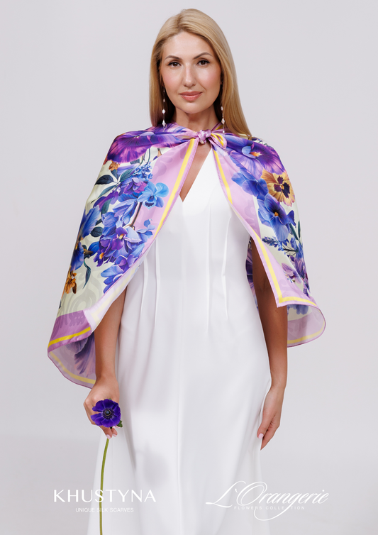 Orangery of memories: New collection of silk scarves "L'Orangerie" by KHUSTYNA