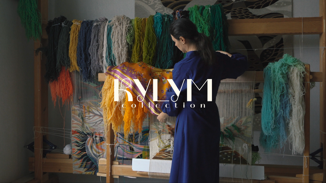 The art of Reshetyliv carpet weaving comes to life on silk scarves: the new KYLYM collection