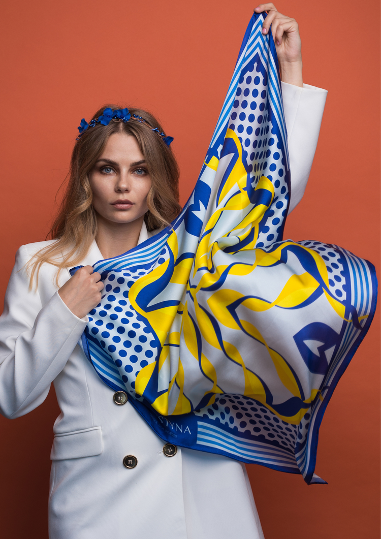 Collection of silk scarves "Ukrainian color"