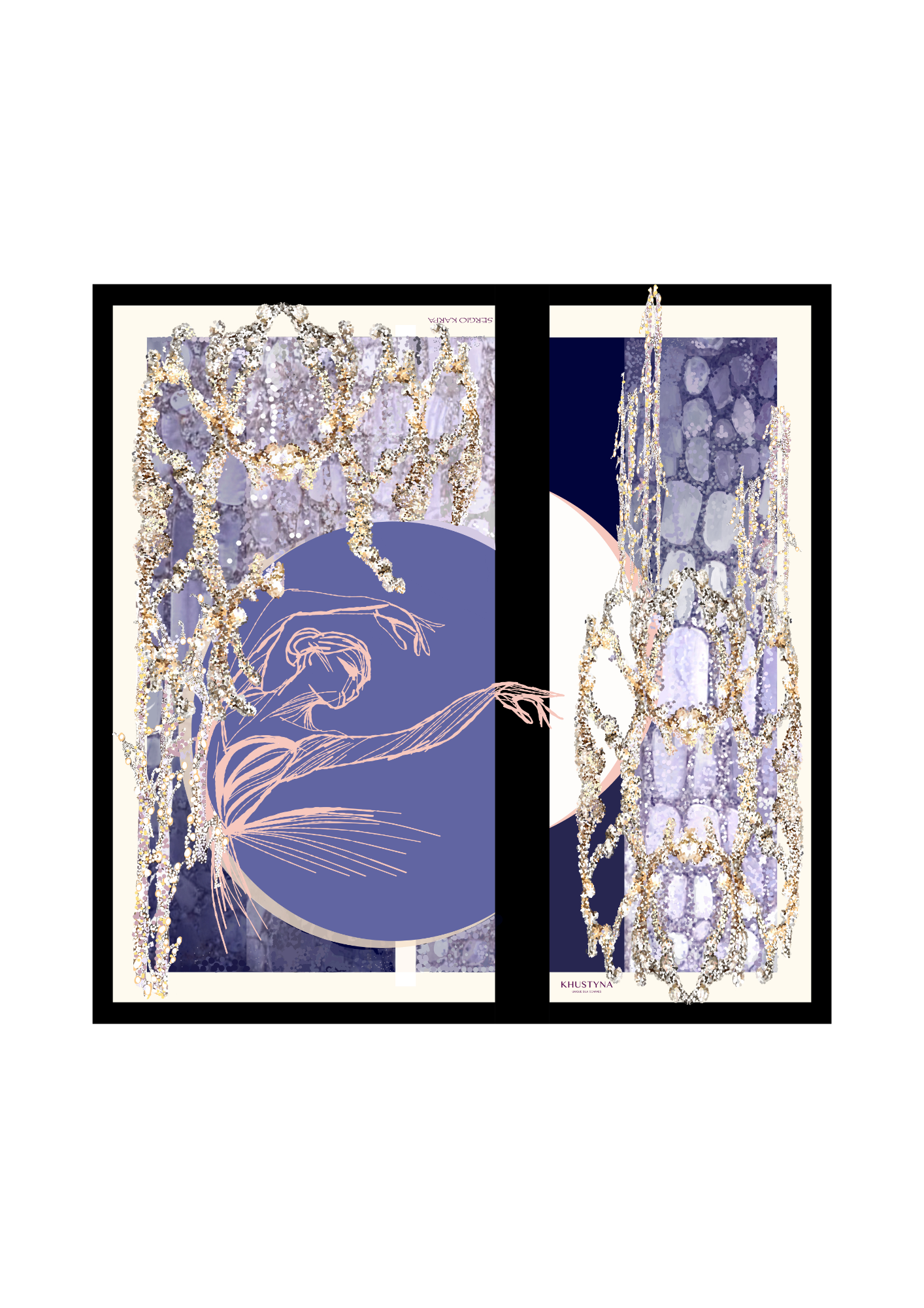 Шовкова хустина -  Cофіт сапфір