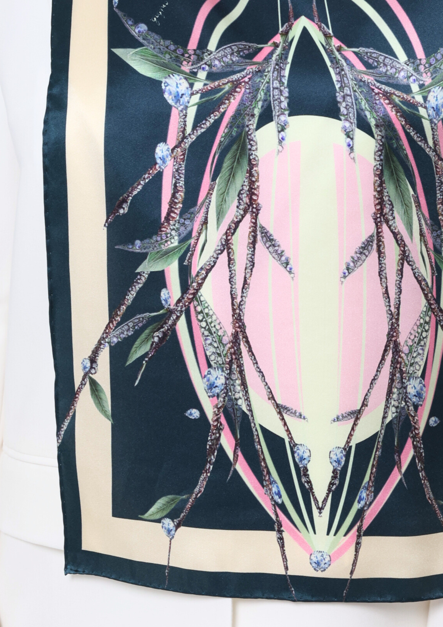 Seidenschal - ukrainischer schwarzer Weizen