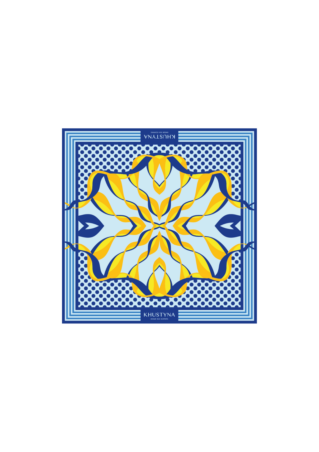 Шовкова хустина - Ukrainian bumblebee blue