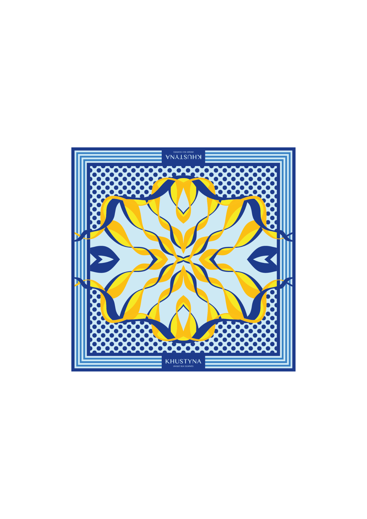 Шовкова хустина - Ukrainian bumblebee blue