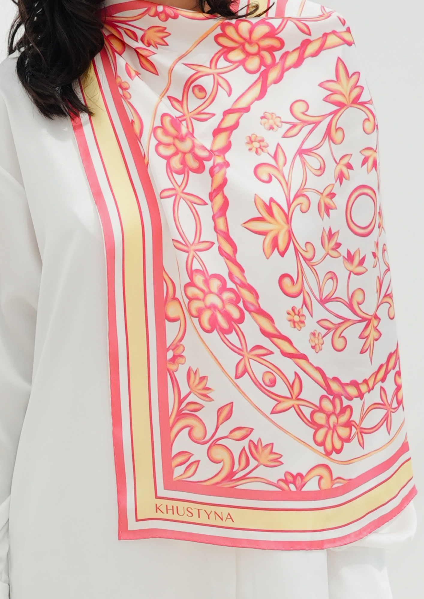 Seidenschal - ukrainischer schwarzer Weizen