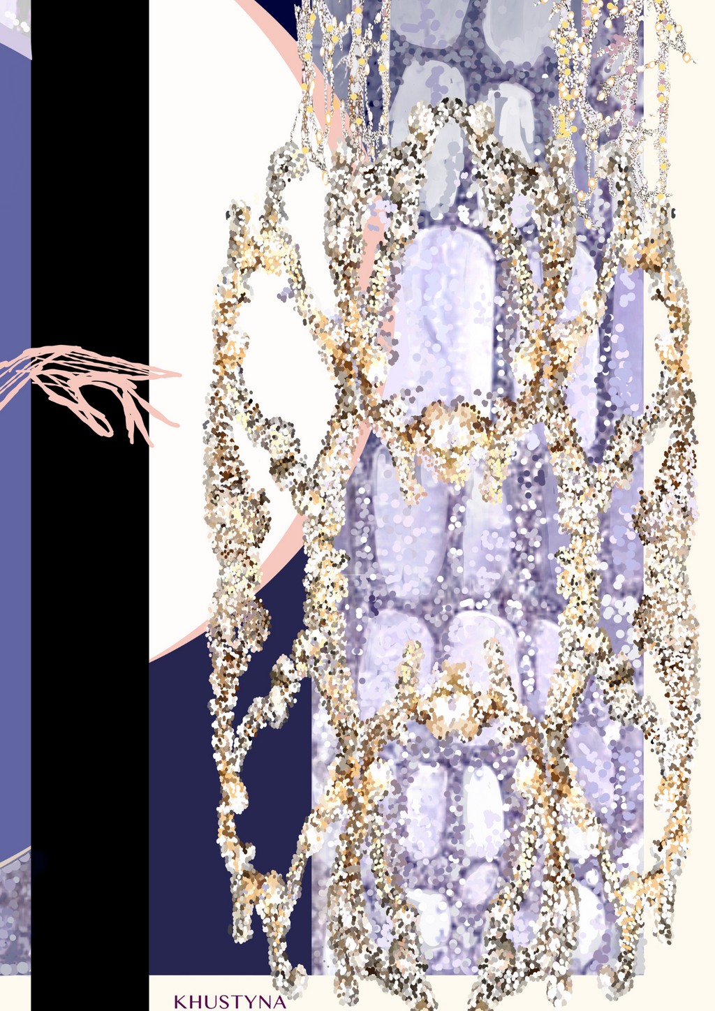 Шовкова хустина -  Cофіт сапфір