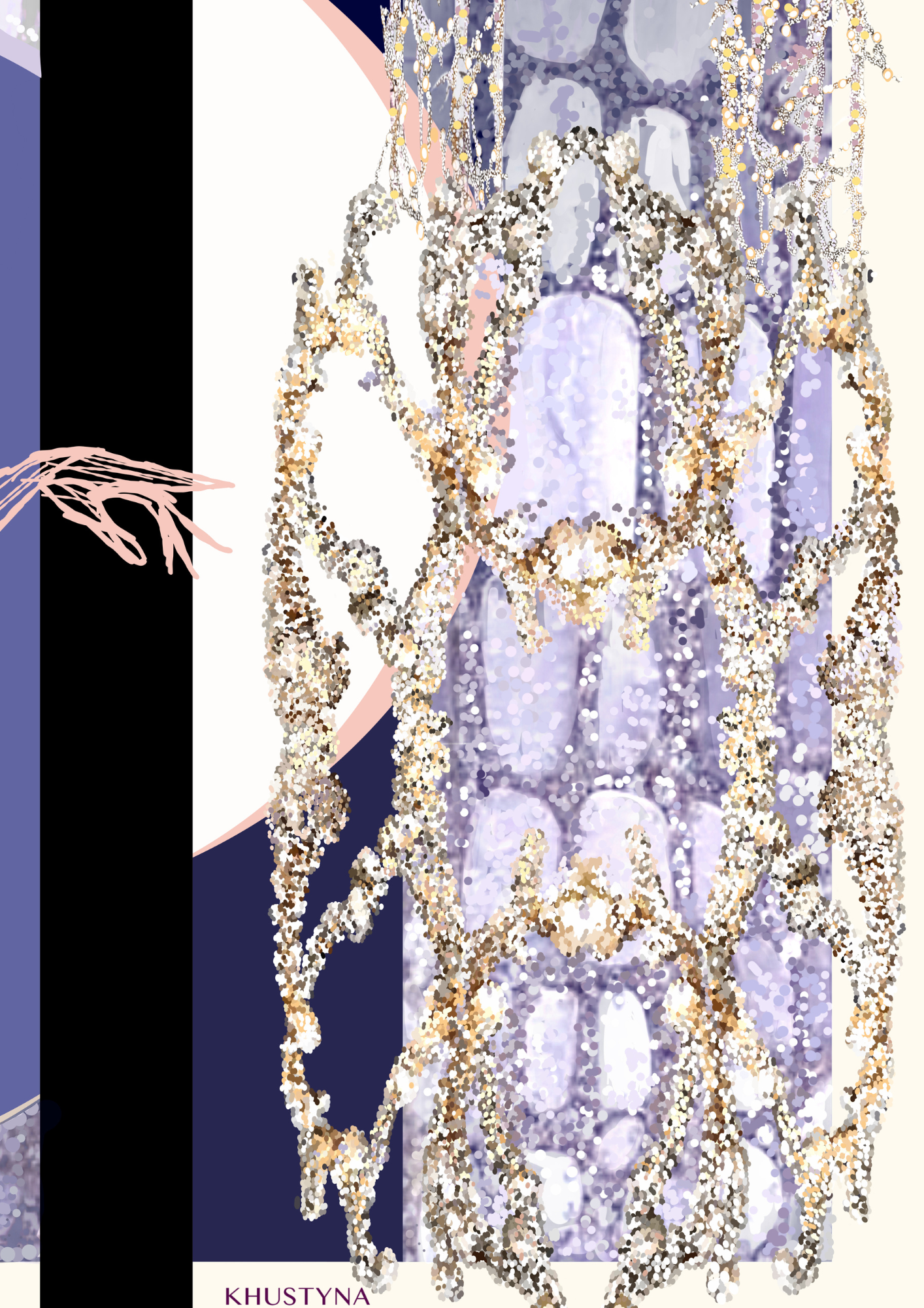 Шовкова хустина -  Cофіт сапфір