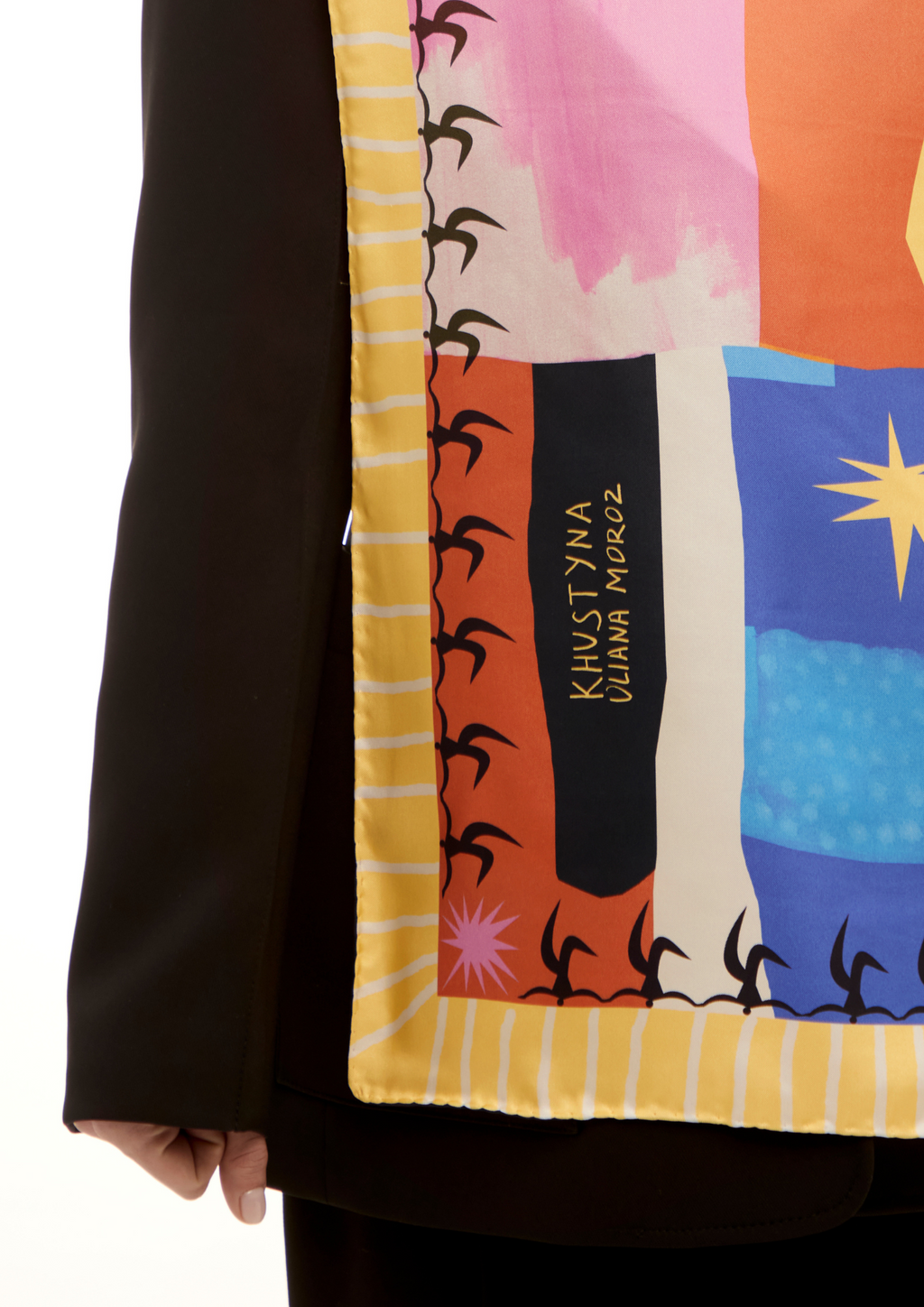 Seidenschal - ukrainischer schwarzer Weizen