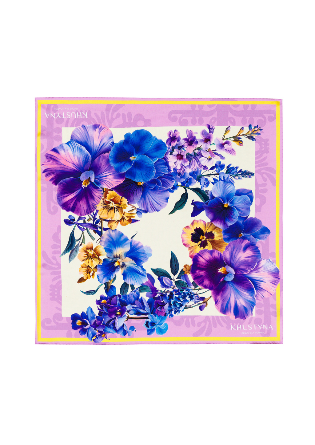 Шовкова хустина - Фіалки