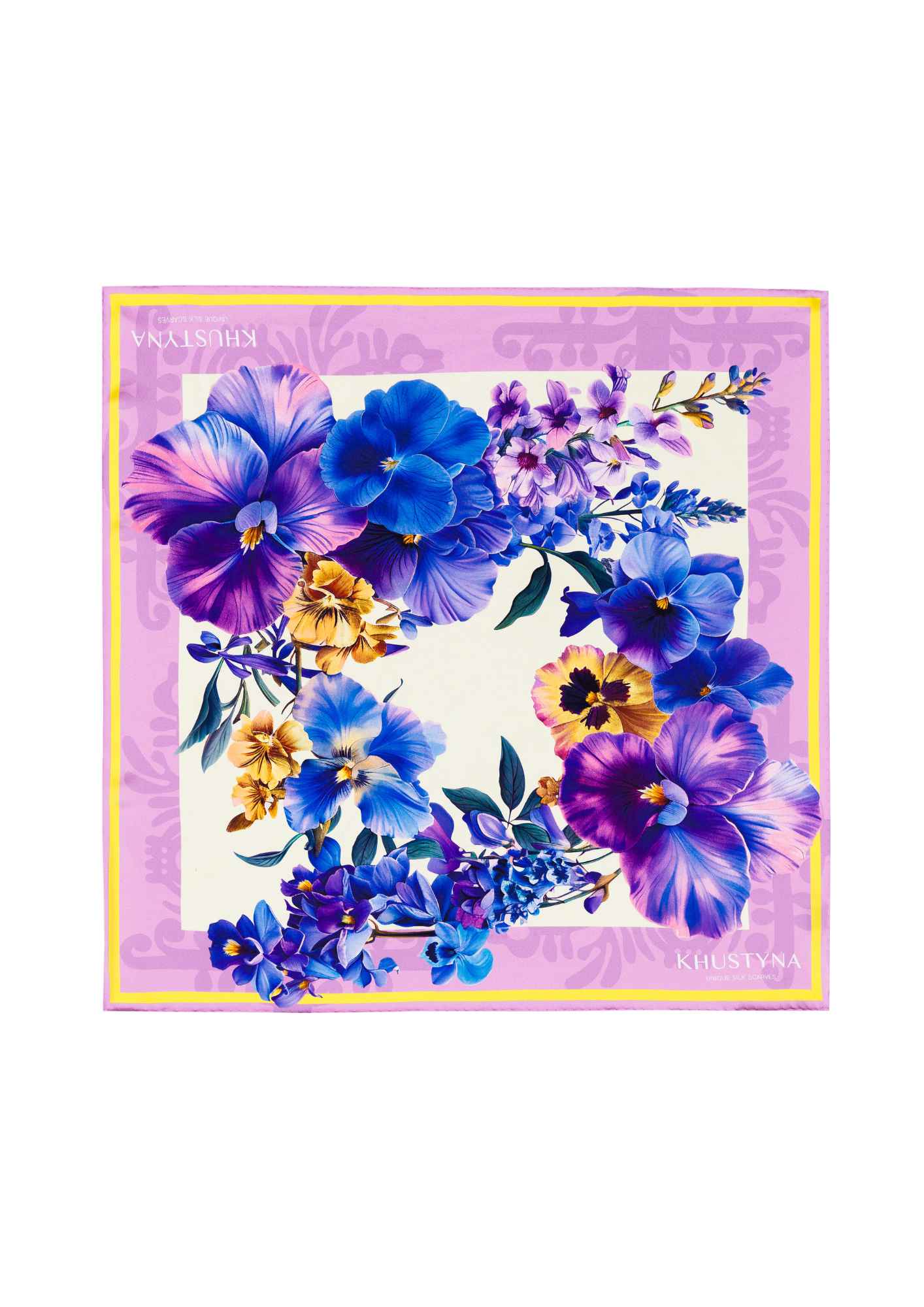 Шовкова хустина - Фіалки