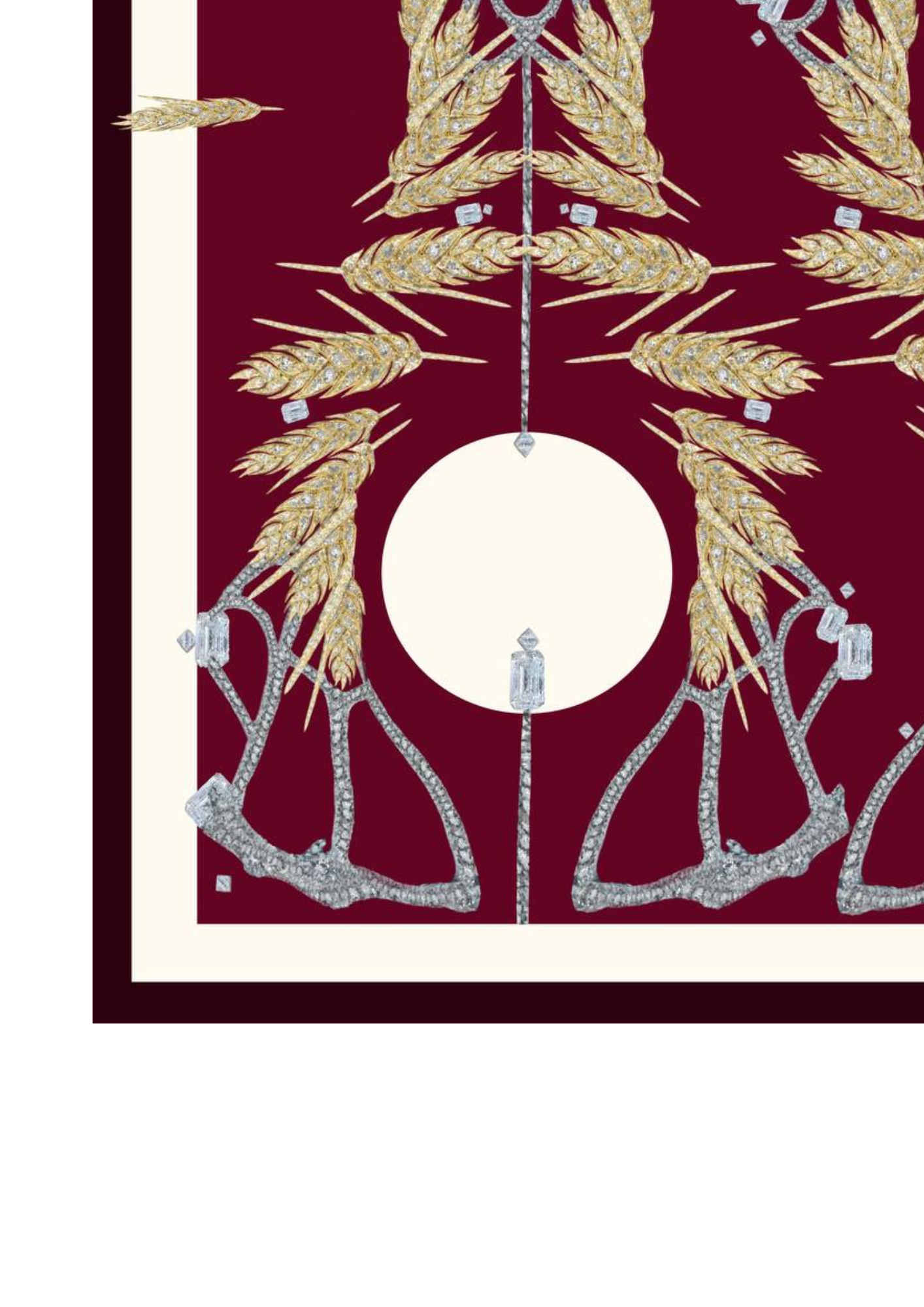 Seidenschal - ukrainischer schwarzer Weizen