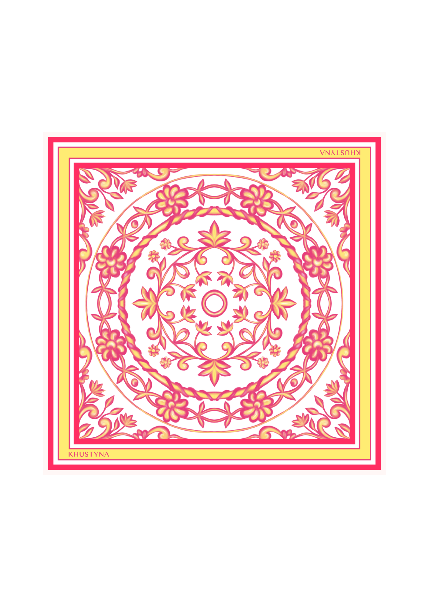 Seidenschal - ukrainischer schwarzer Weizen