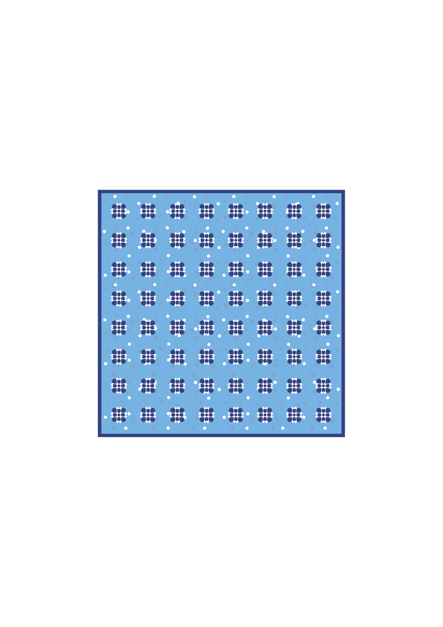 Шовкова хустина - ornament blue