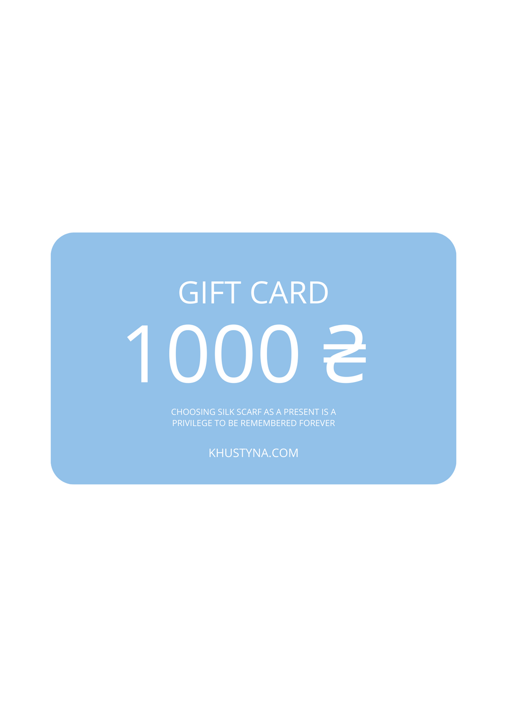 CARTE CADEAU KHUSTYNA