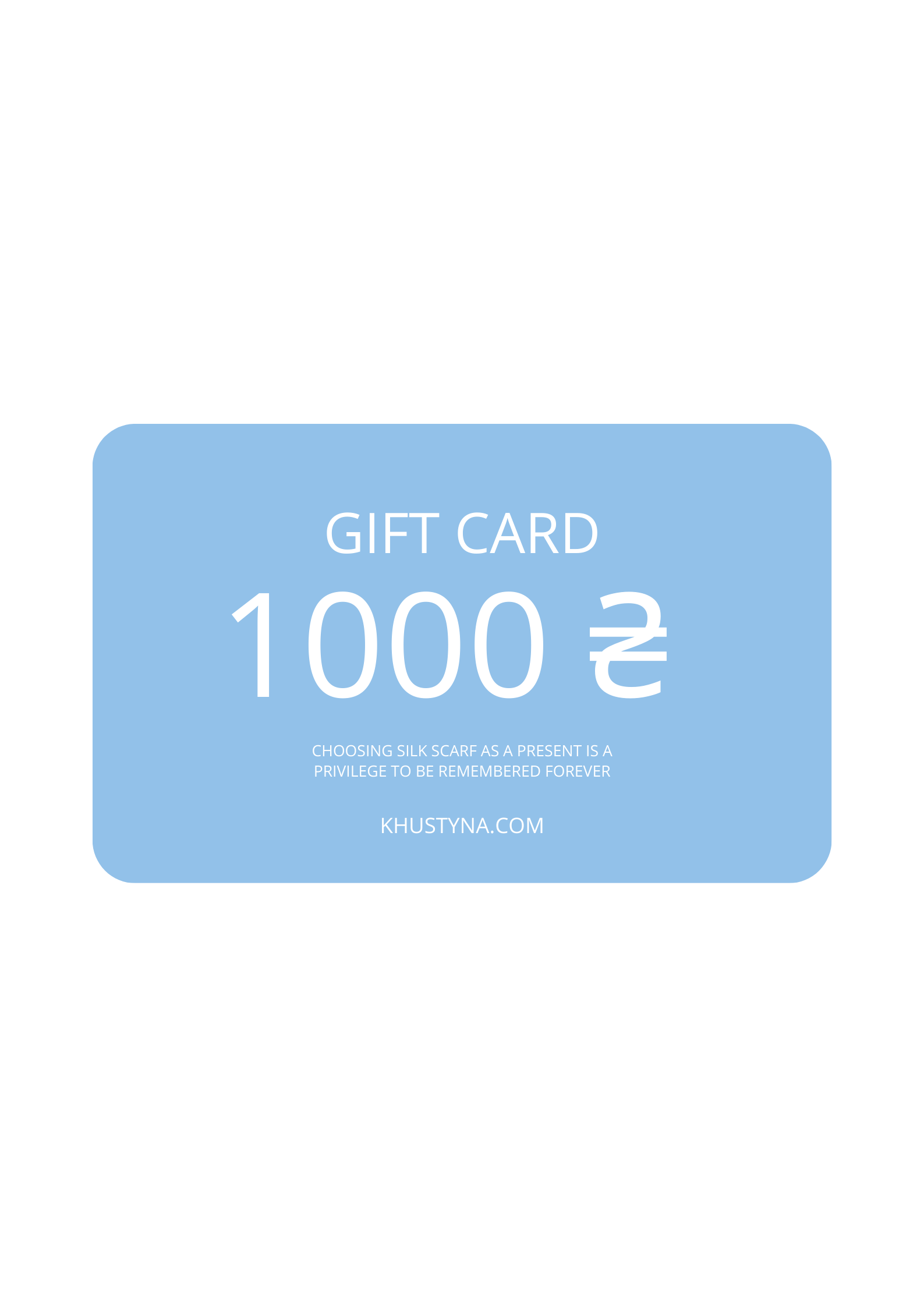 KHUSTYNA-GESCHENKKARTE