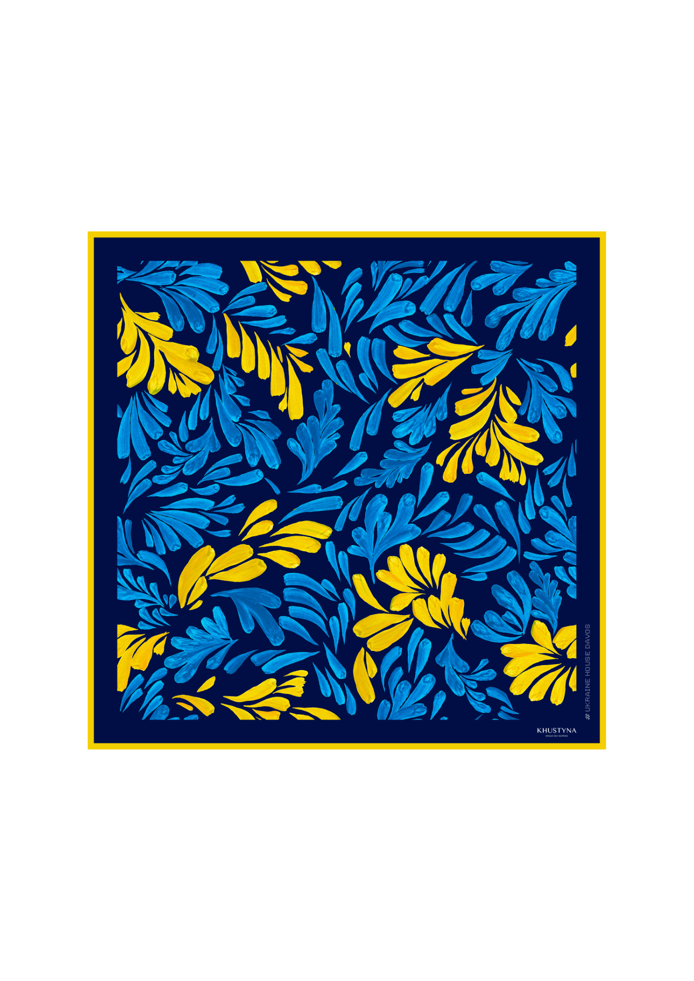 Seidenschal - ukrainischer schwarzer Weizen