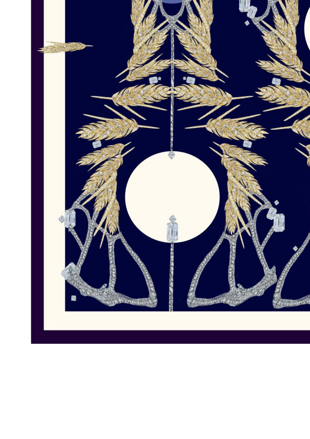 Seidenschal - ukrainischer schwarzer Weizen