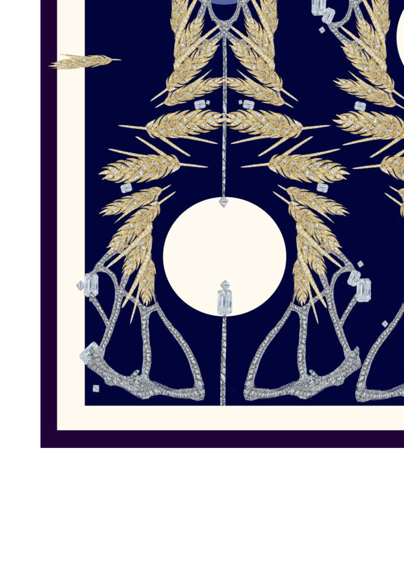 Seidenschal - ukrainischer schwarzer Weizen