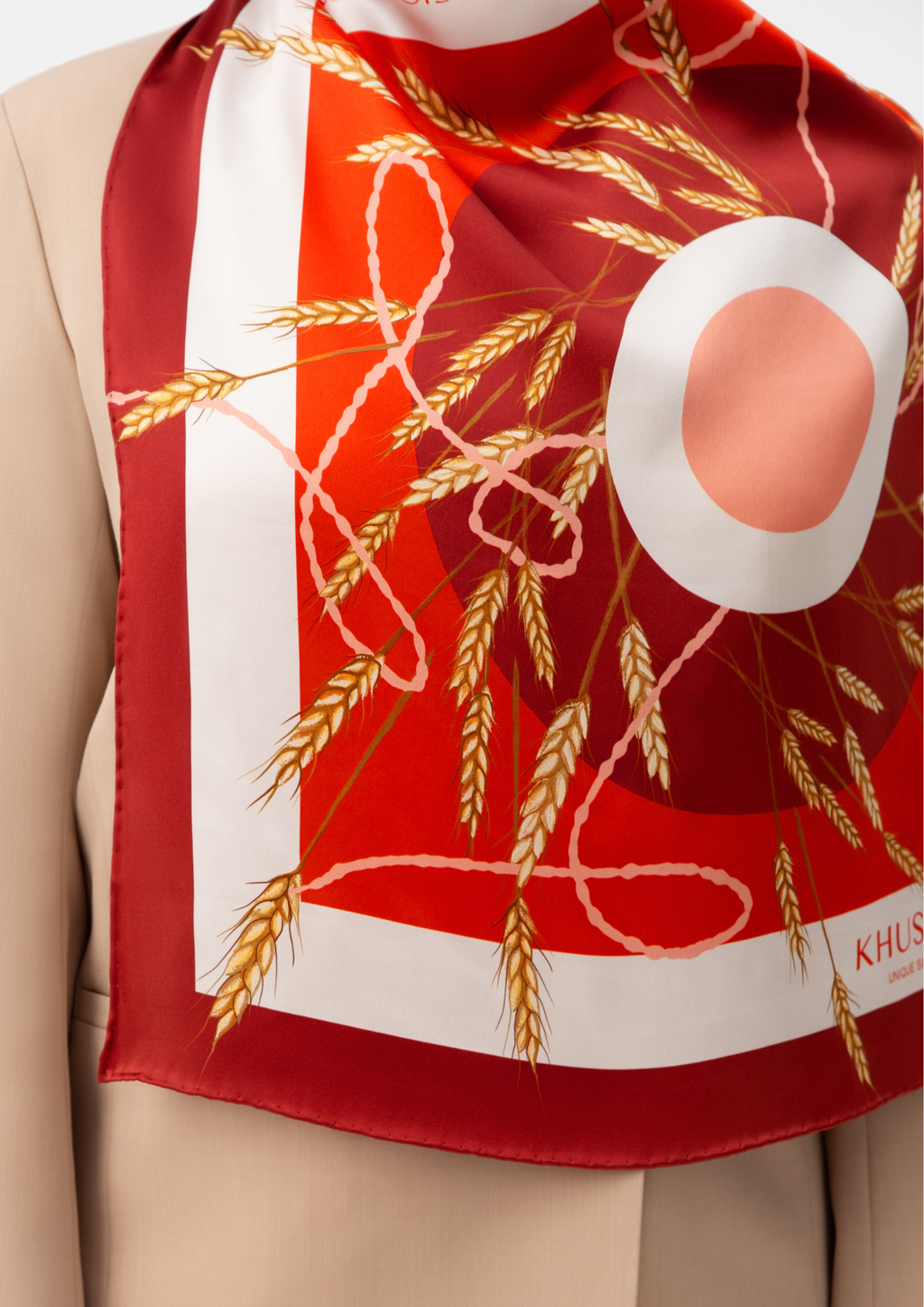 Foulard en soie - Blé rouge ukrainien