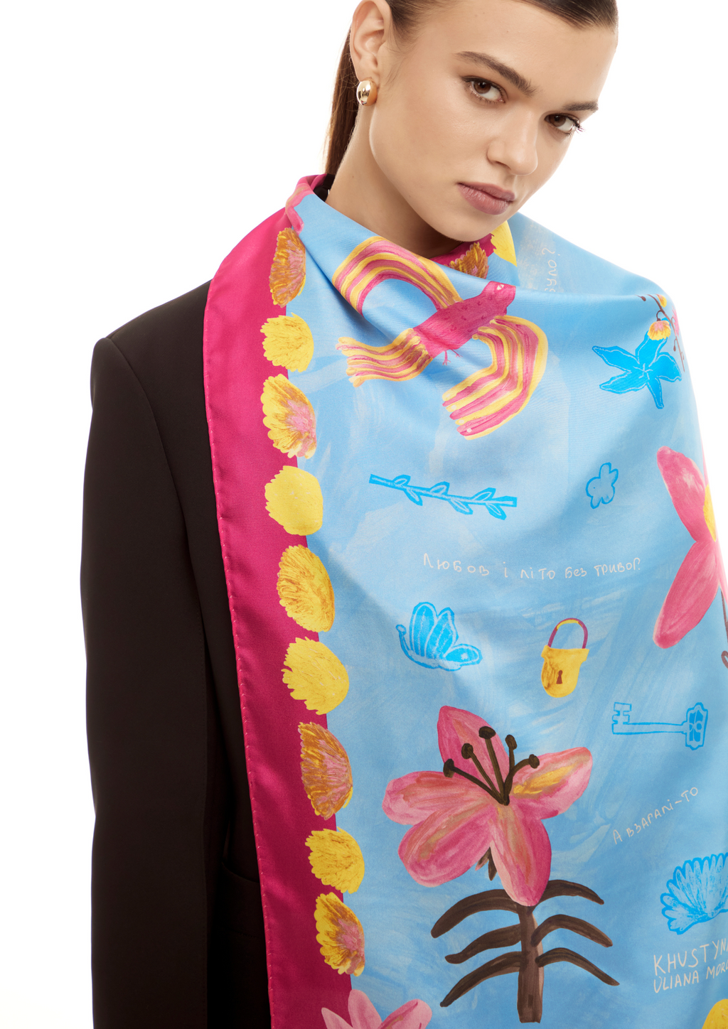 Foulard en soie - Blé noir ukrainien