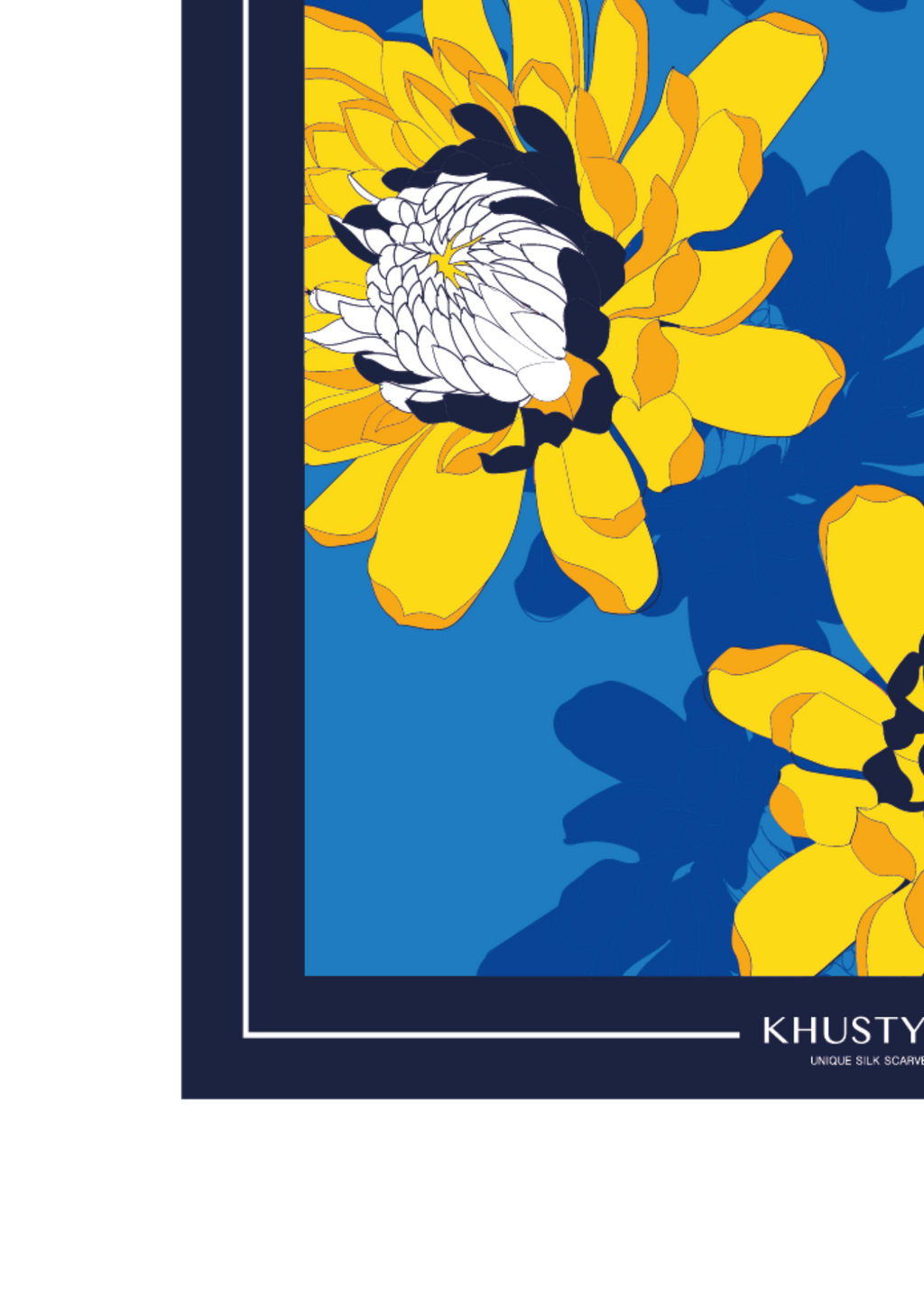 Foulard en soie - Pivoines d'Ukraine pour homme