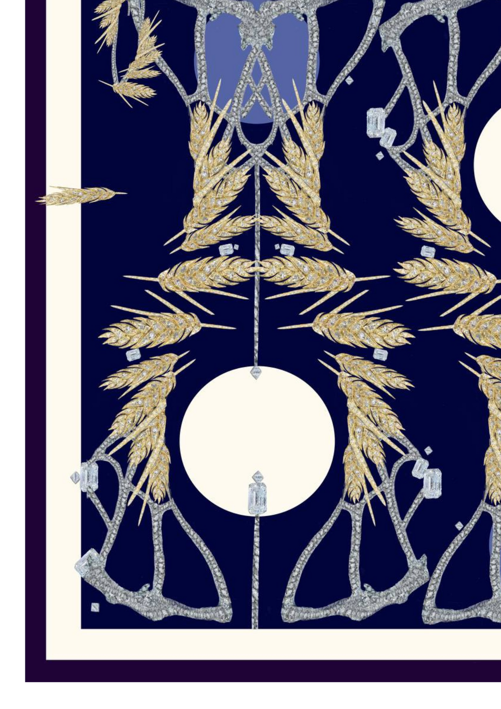 Seidenschal - Schwarzer Weizen für Herren