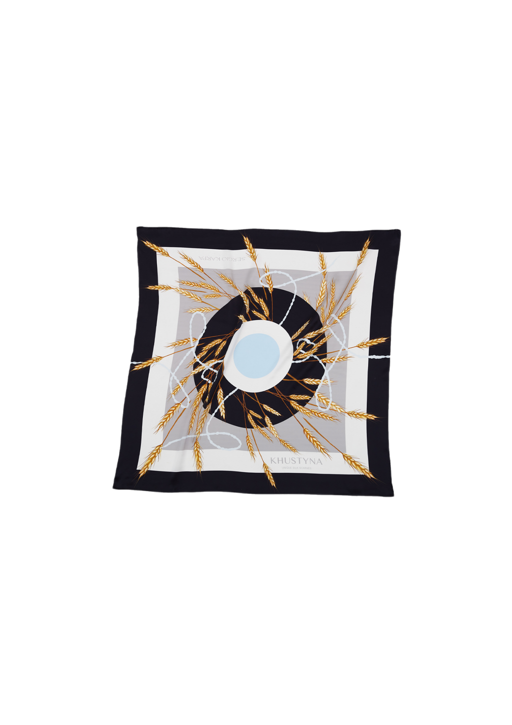 Seidenschal - Schwarzer Weizen für Herren