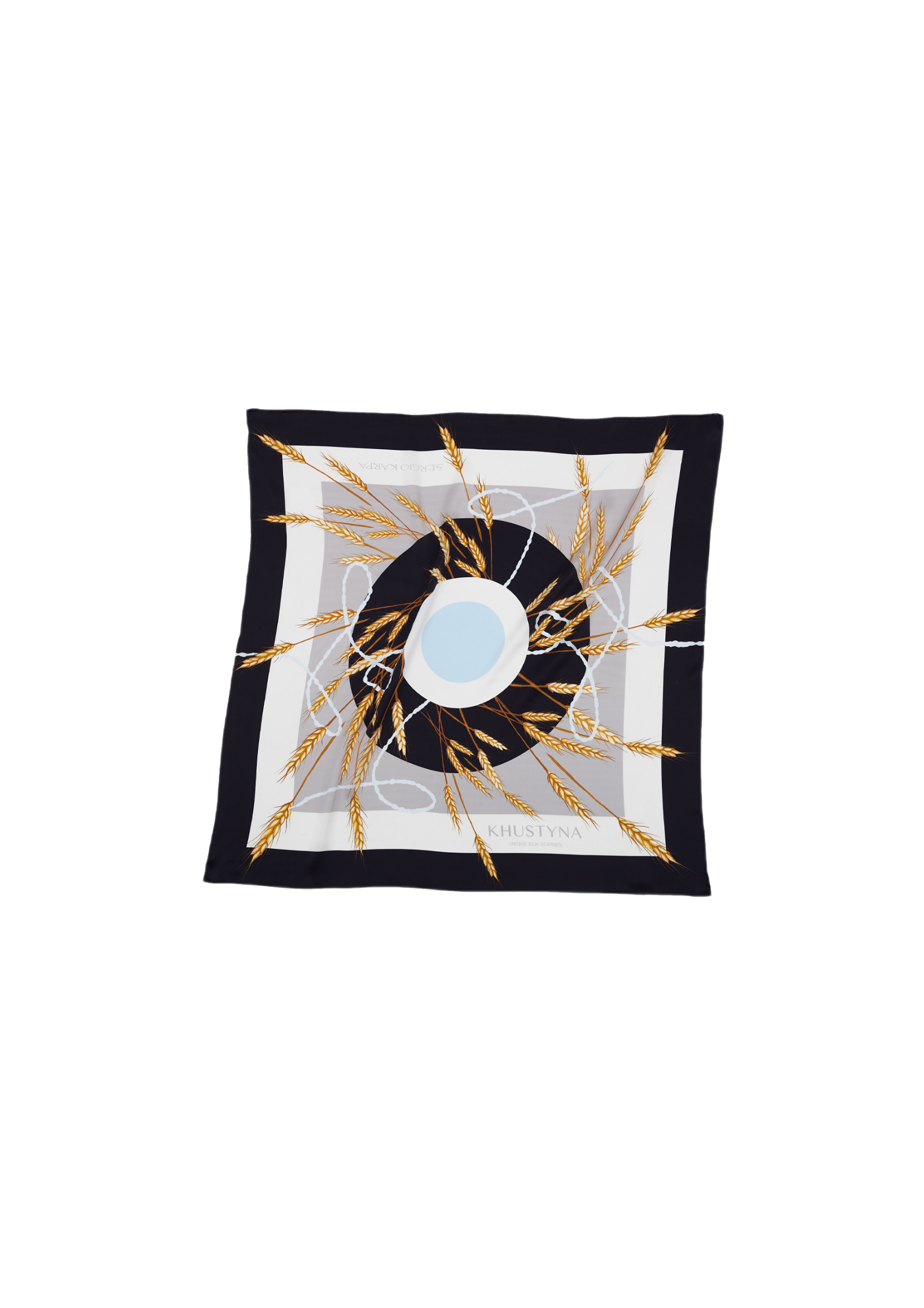 Seidenschal - Schwarzer Weizen für Herren