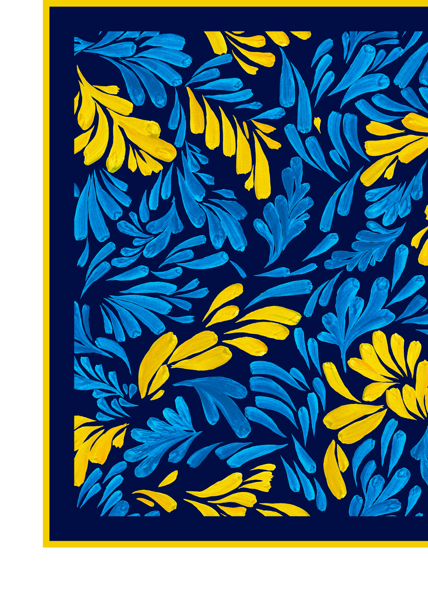 Seidenschal - ukrainischer schwarzer Weizen