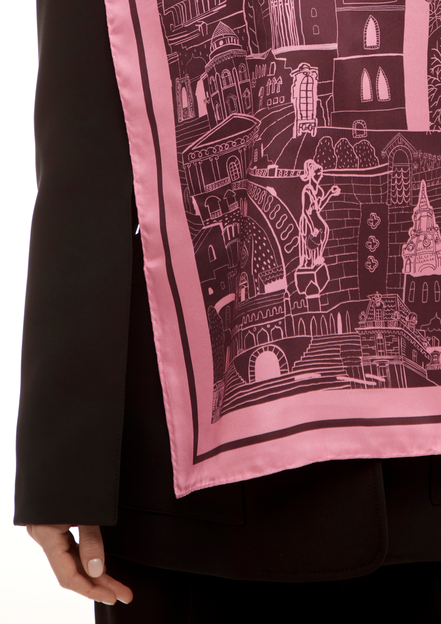 Seidenschal - ukrainischer schwarzer Weizen