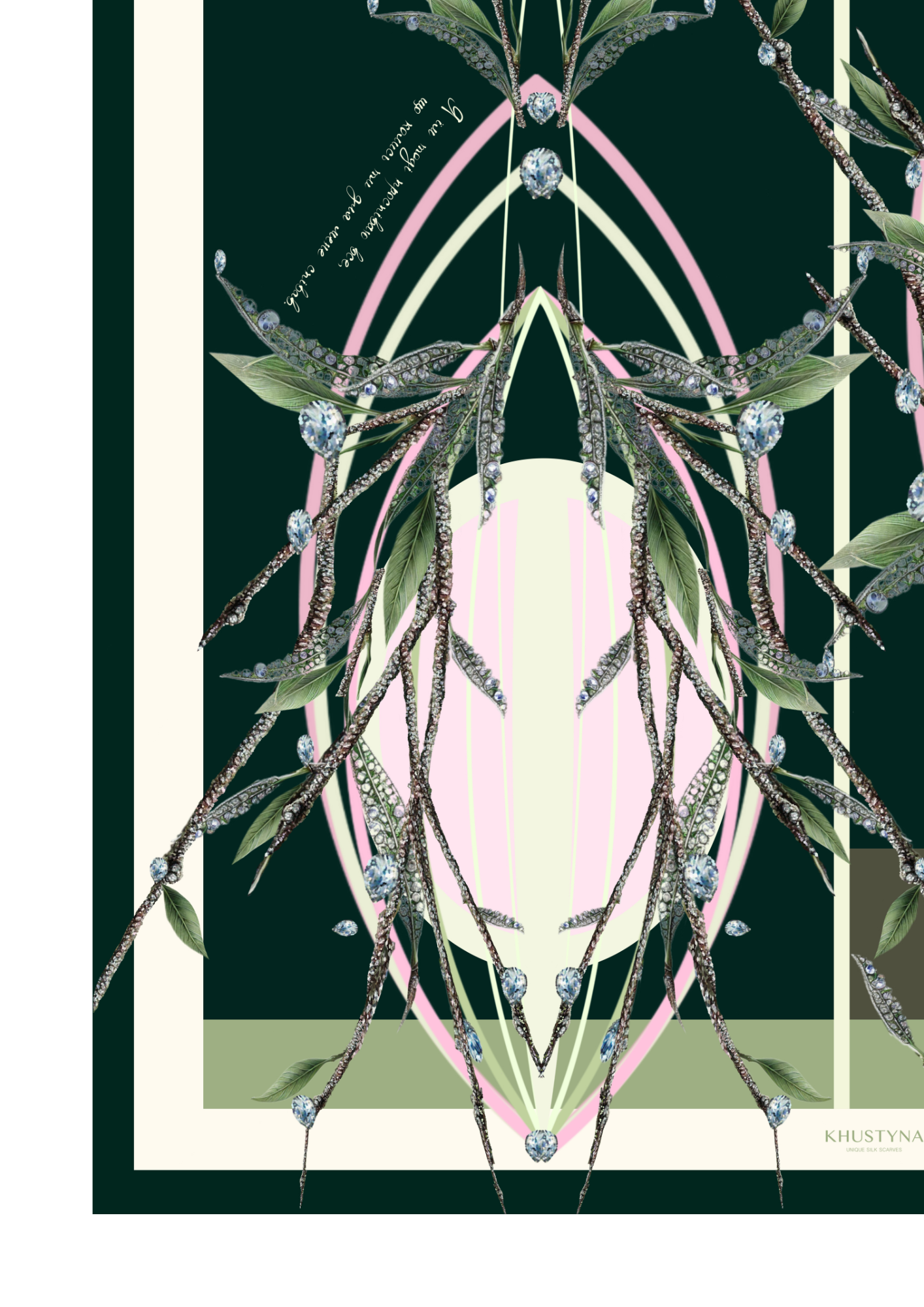 Seidenschal - ukrainischer schwarzer Weizen