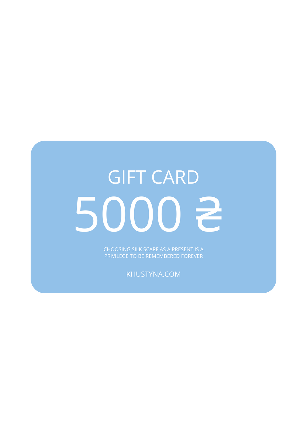 CARTE CADEAU KHUSTYNA