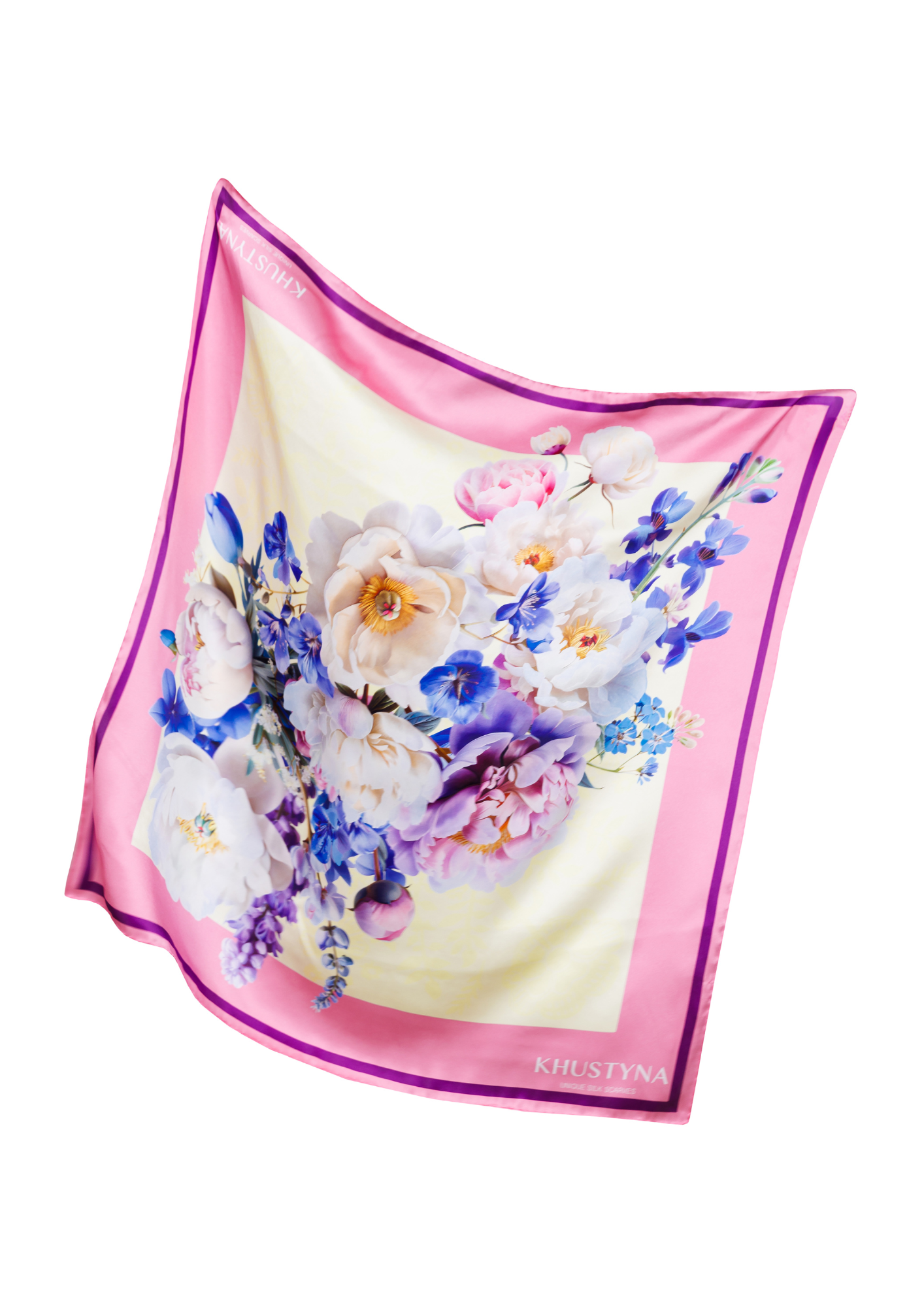 Silk scarf - Ukrainian may flowers