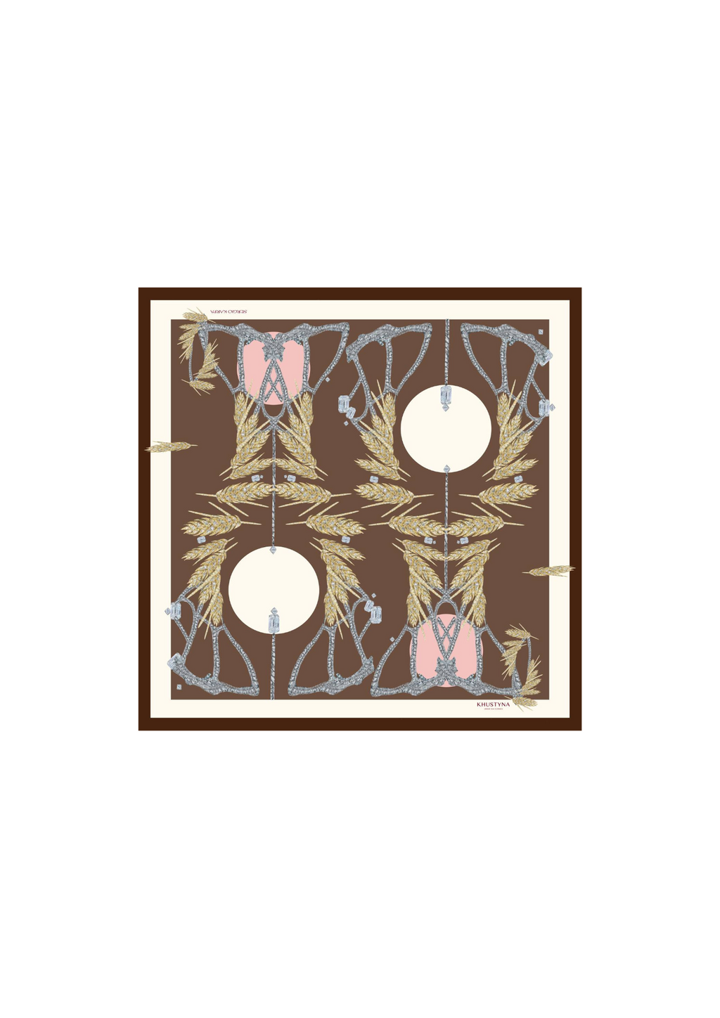 Шовкова хустина - brown wheat