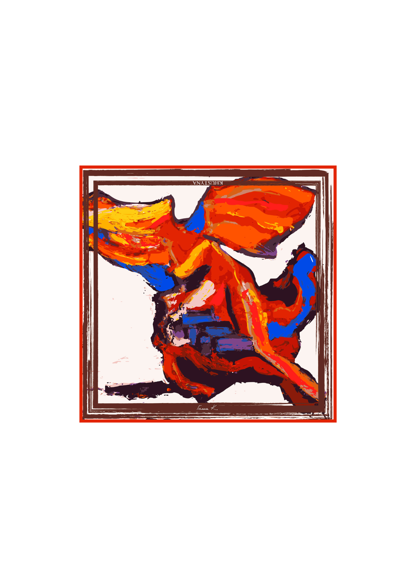 Seidenschal - Schwarzer Weizen für Herren