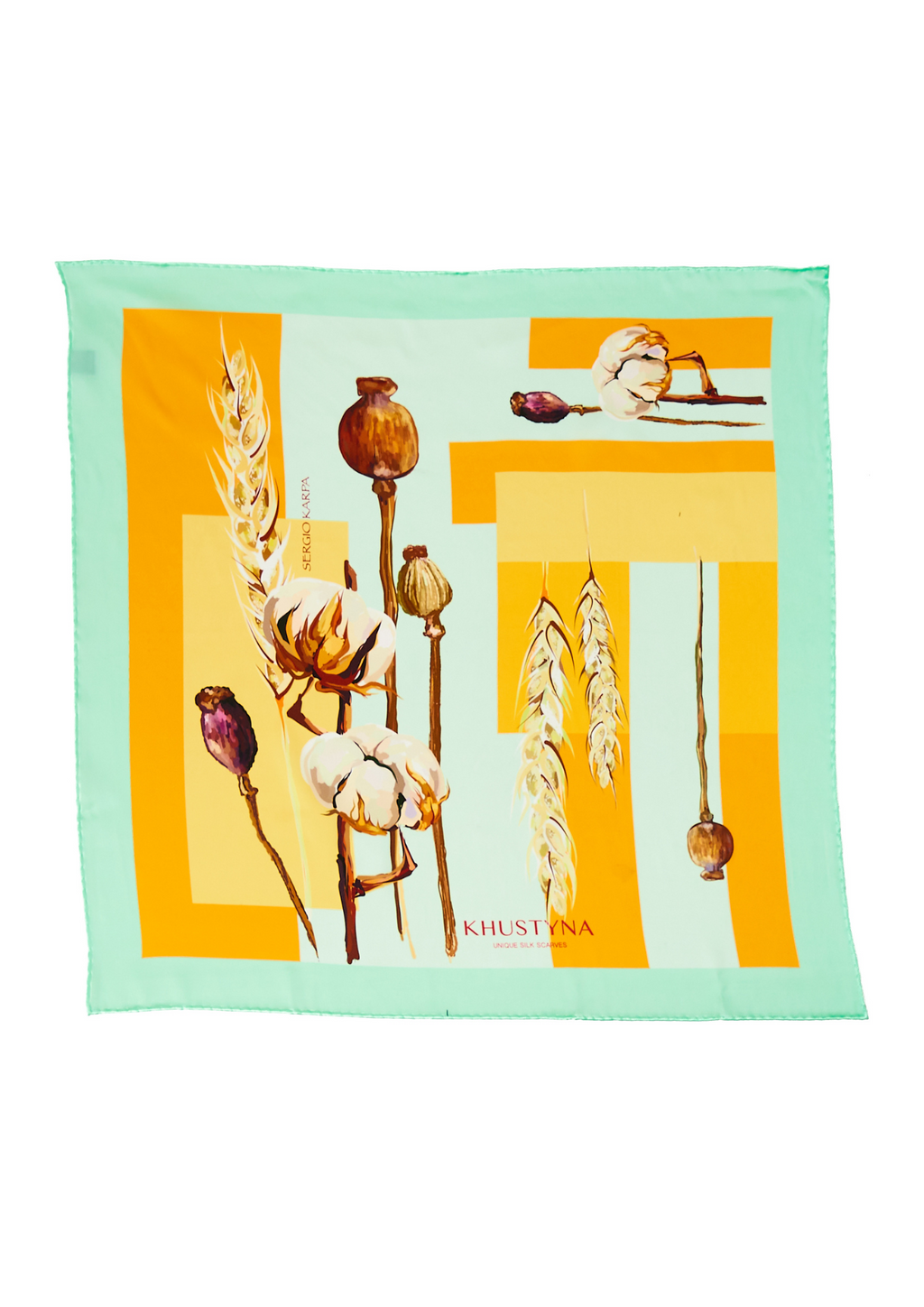 Silk scarf - Ukrainian сotton