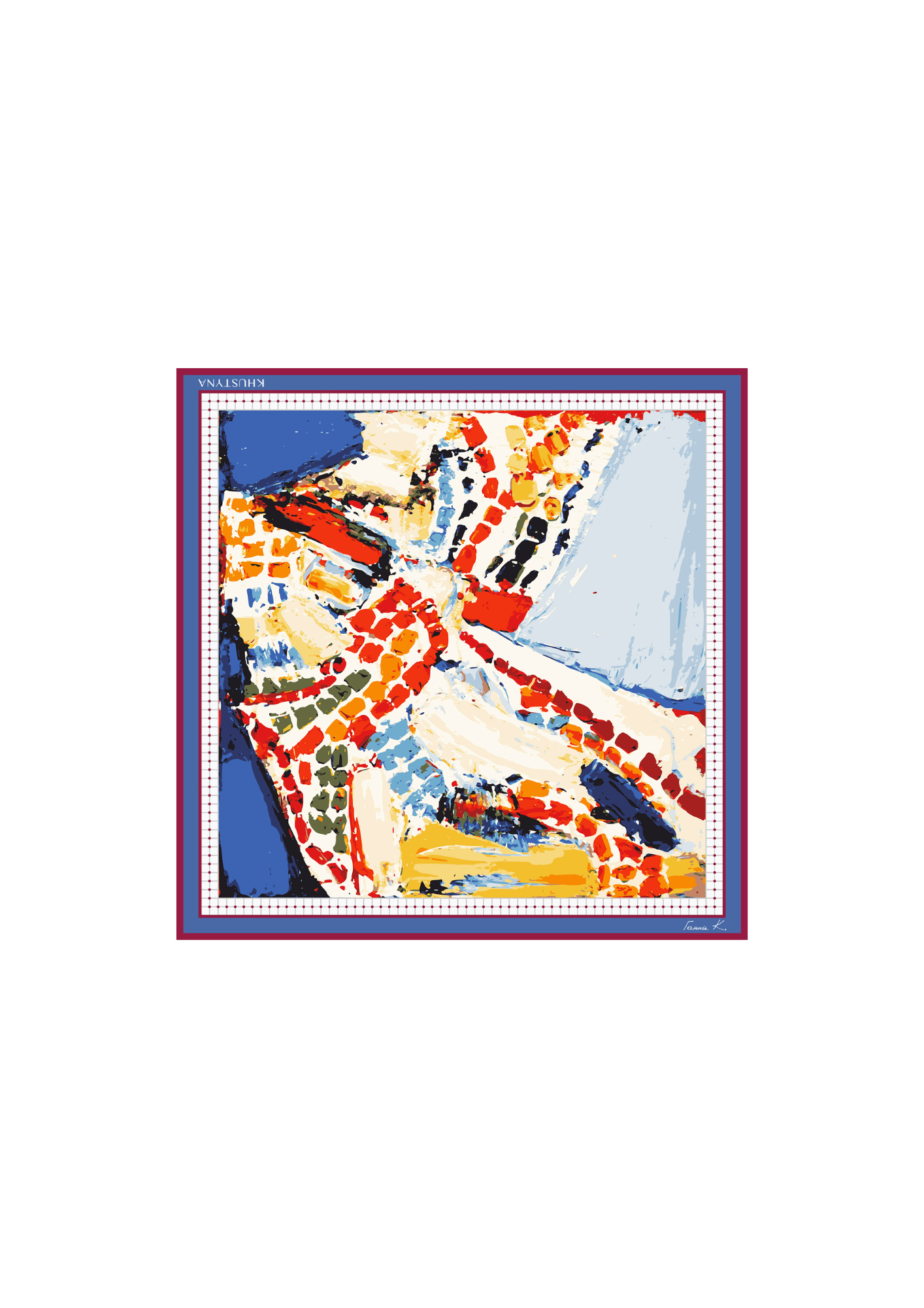 Seidenschal - Schwarzer Weizen für Herren