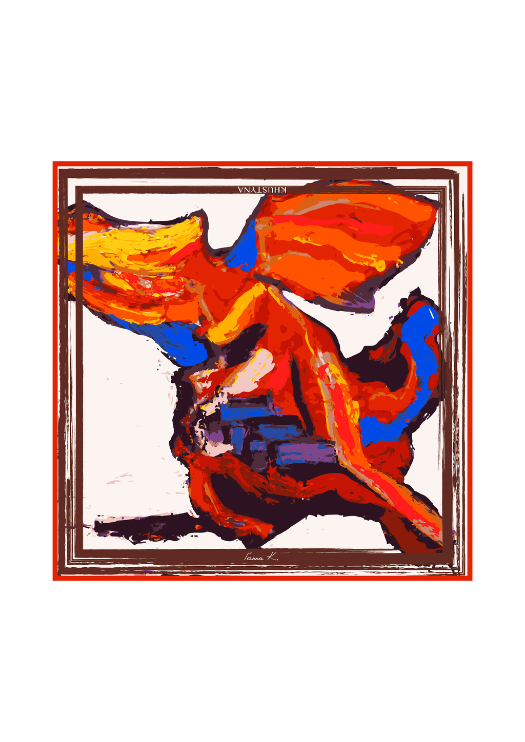 Foulard en soie - Blé noir ukrainien