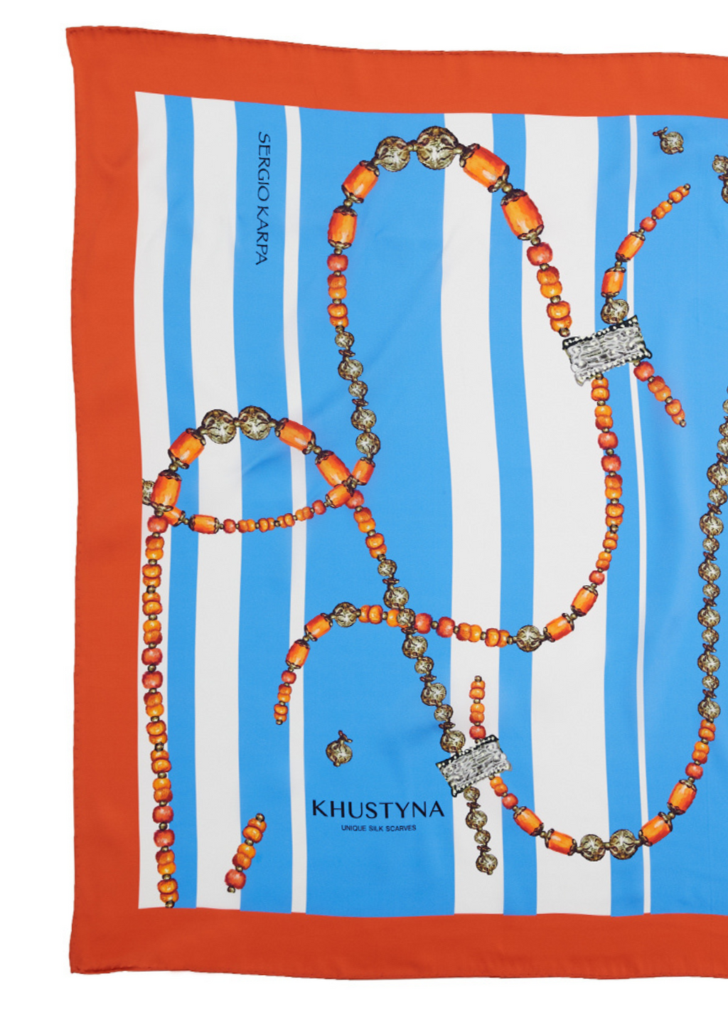 Шовкова хустина - Ukrainian rowan beads