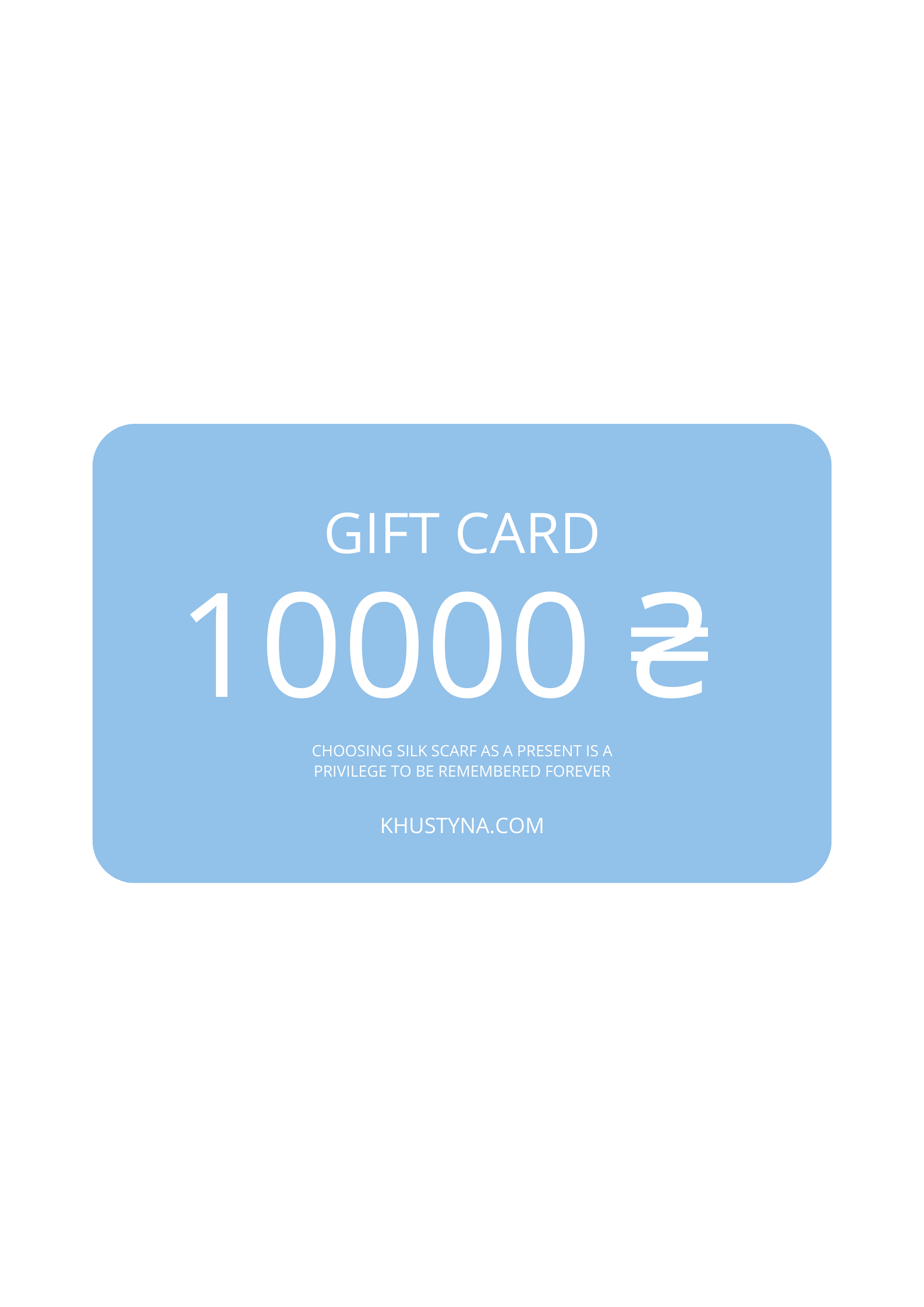 KHUSTYNA-GESCHENKKARTE