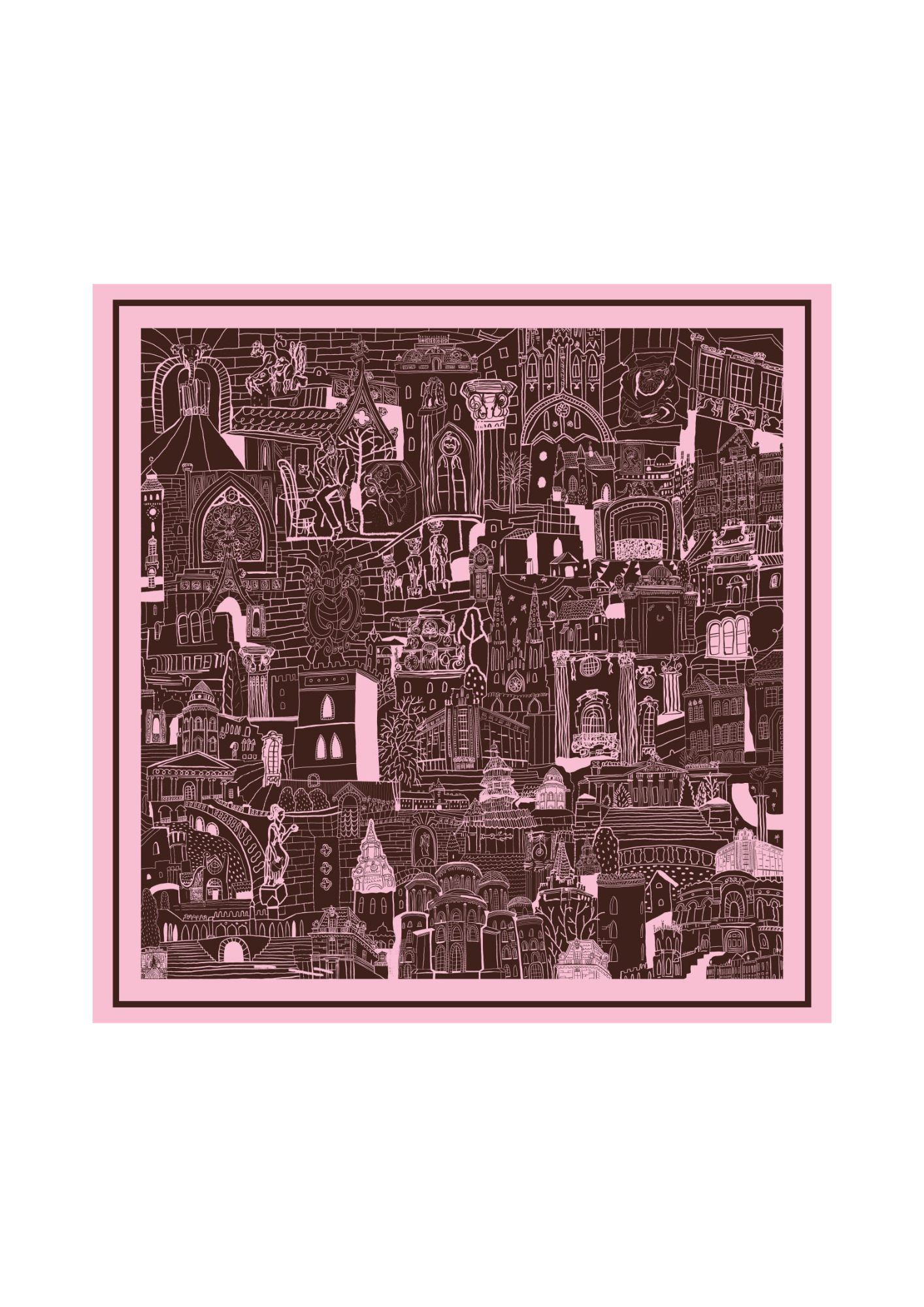 Seidenschal - ukrainischer schwarzer Weizen