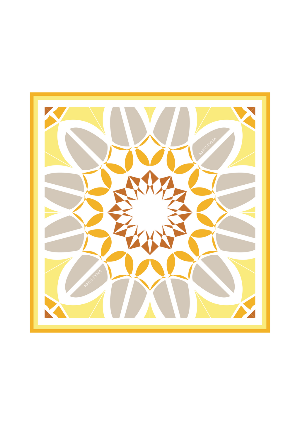 Silk scarf - Solar Kaleidoscope