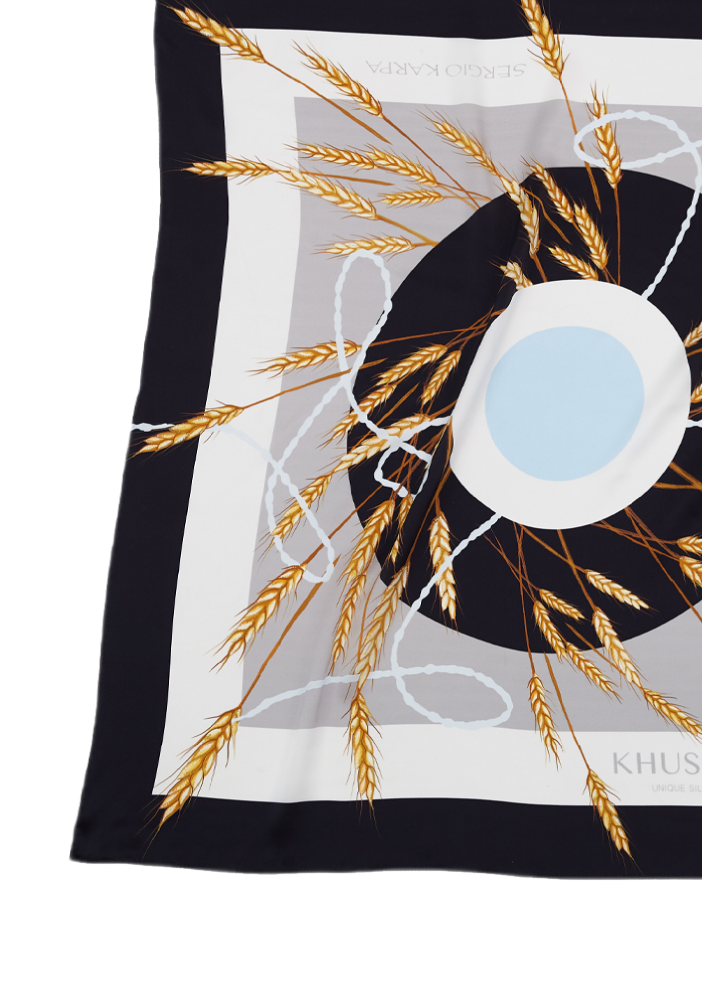Seidenschal - Schwarzer Weizen für Herren