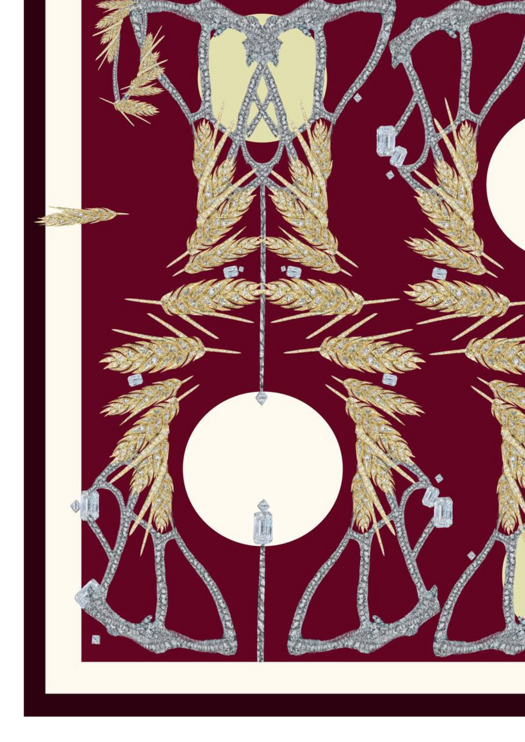 Шовкова хустина - bordo wheat