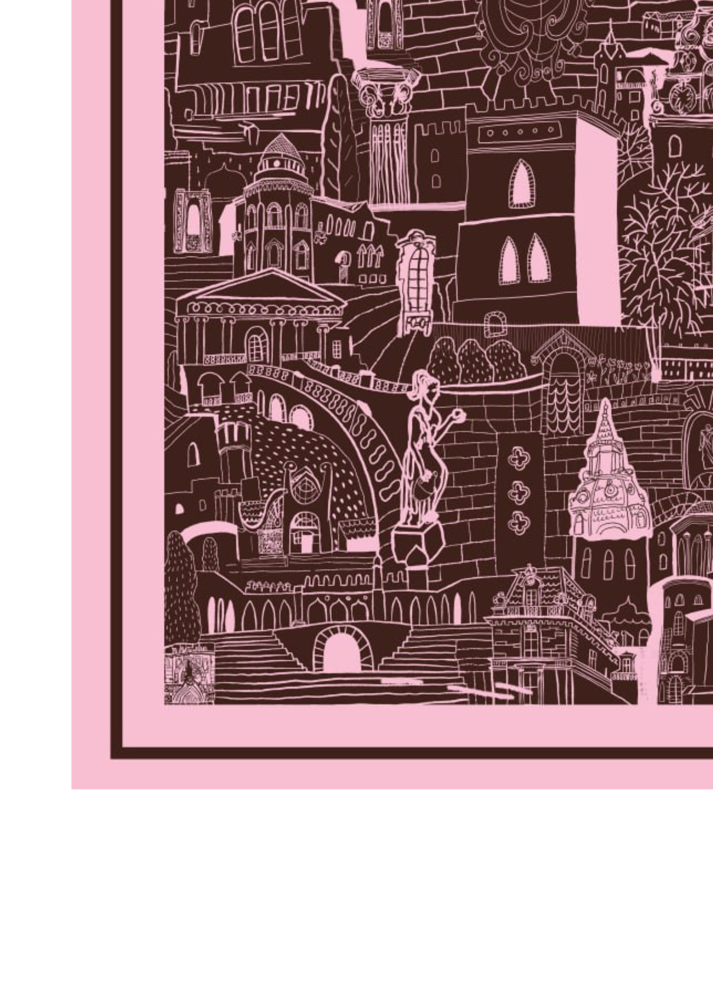 Seidenschal - ukrainischer schwarzer Weizen