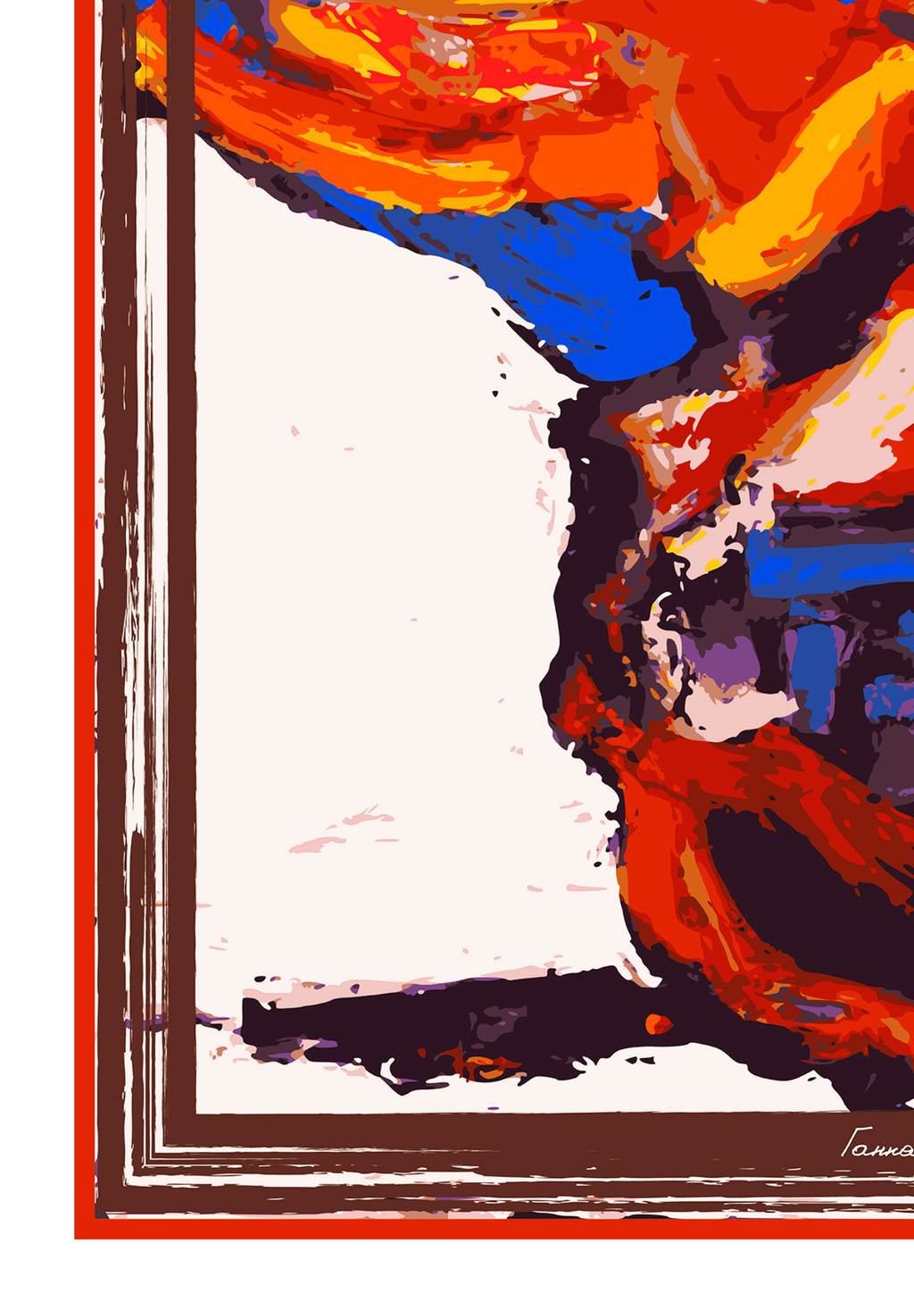 Seidenschal - Schwarzer Weizen für Herren