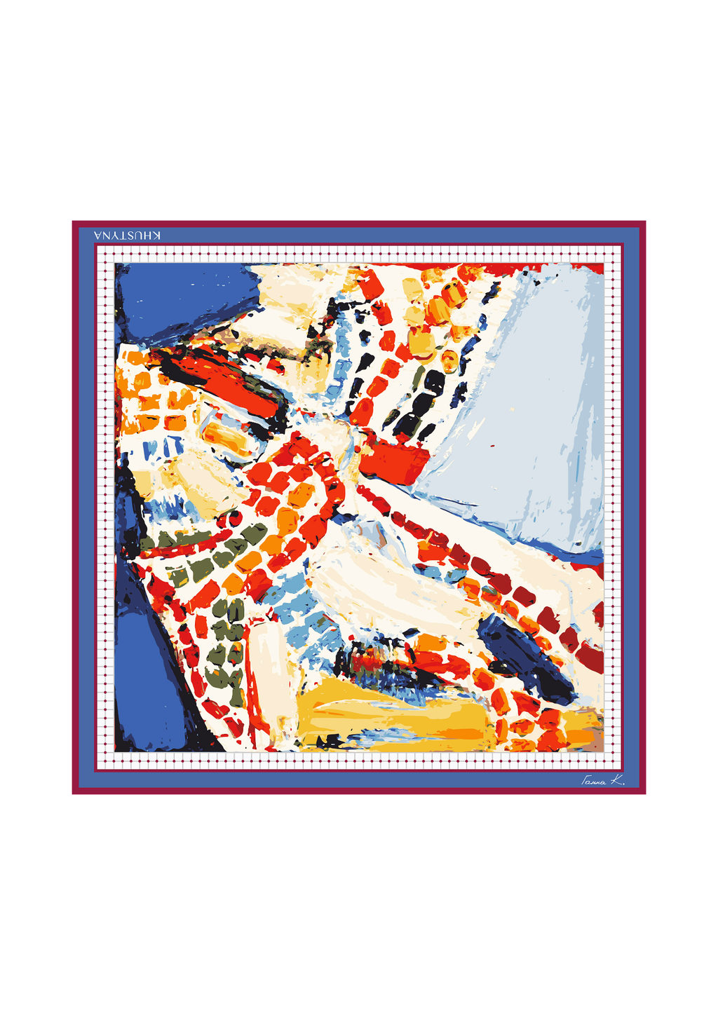 Шовкова хустина -  Мозаїка, Ганна Криволап