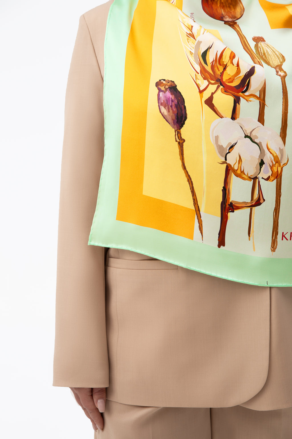 Silk scarf - Ukrainian сotton