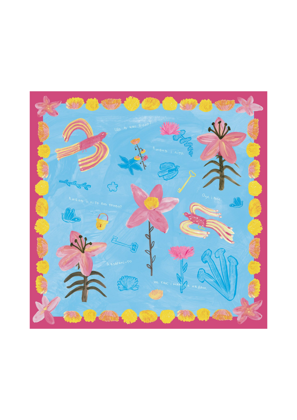 Foulard en soie - Blé noir ukrainien