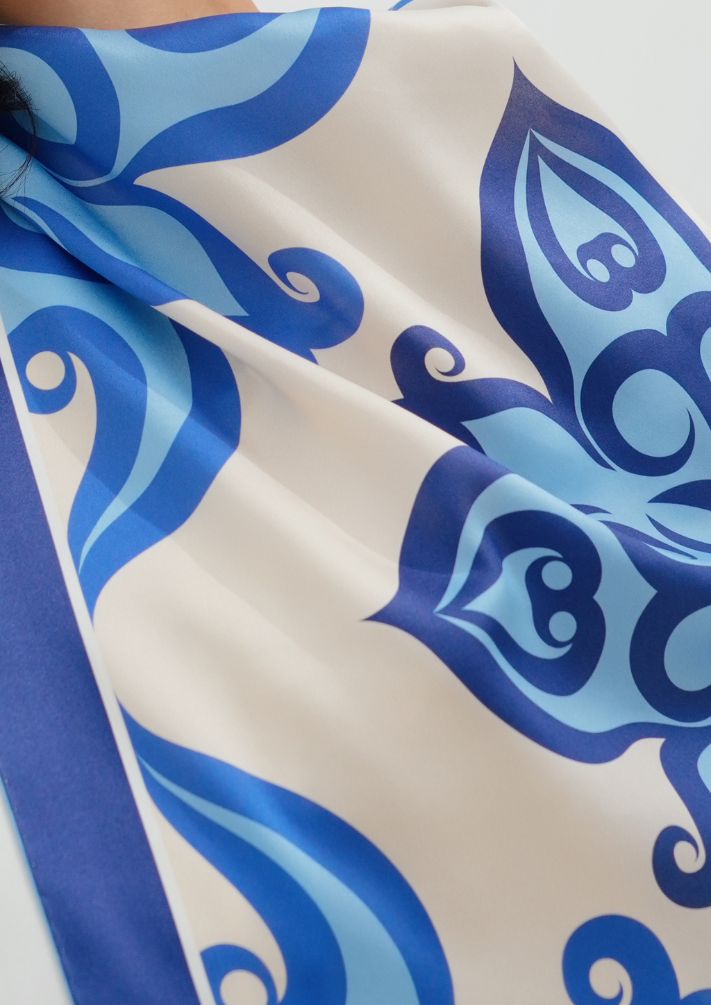 Silk scarf - Aquamarine